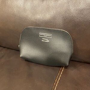 The White Company Black Leather Toiletry Bag exclusively for British Airways